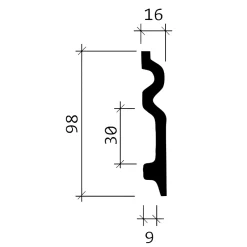 Plinthe 153109 Moulure décorative-Profhome Discount