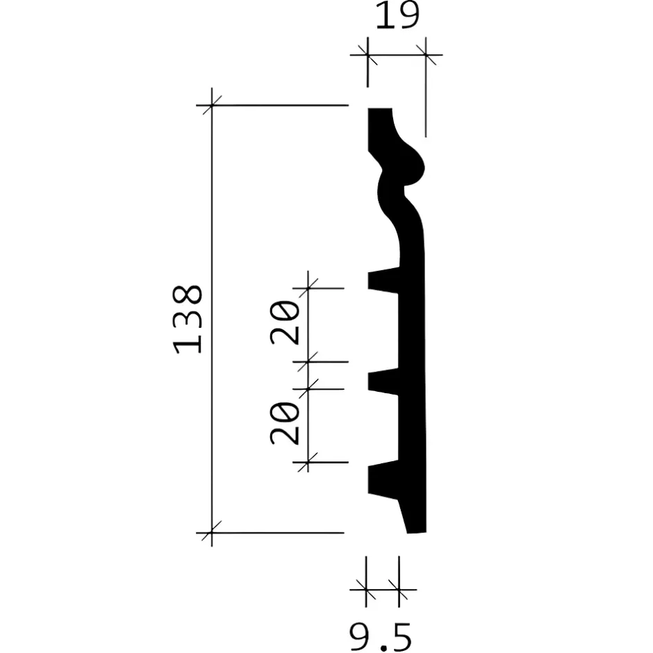 Plinthe 153110F Moulure décorative flexible-Profhome