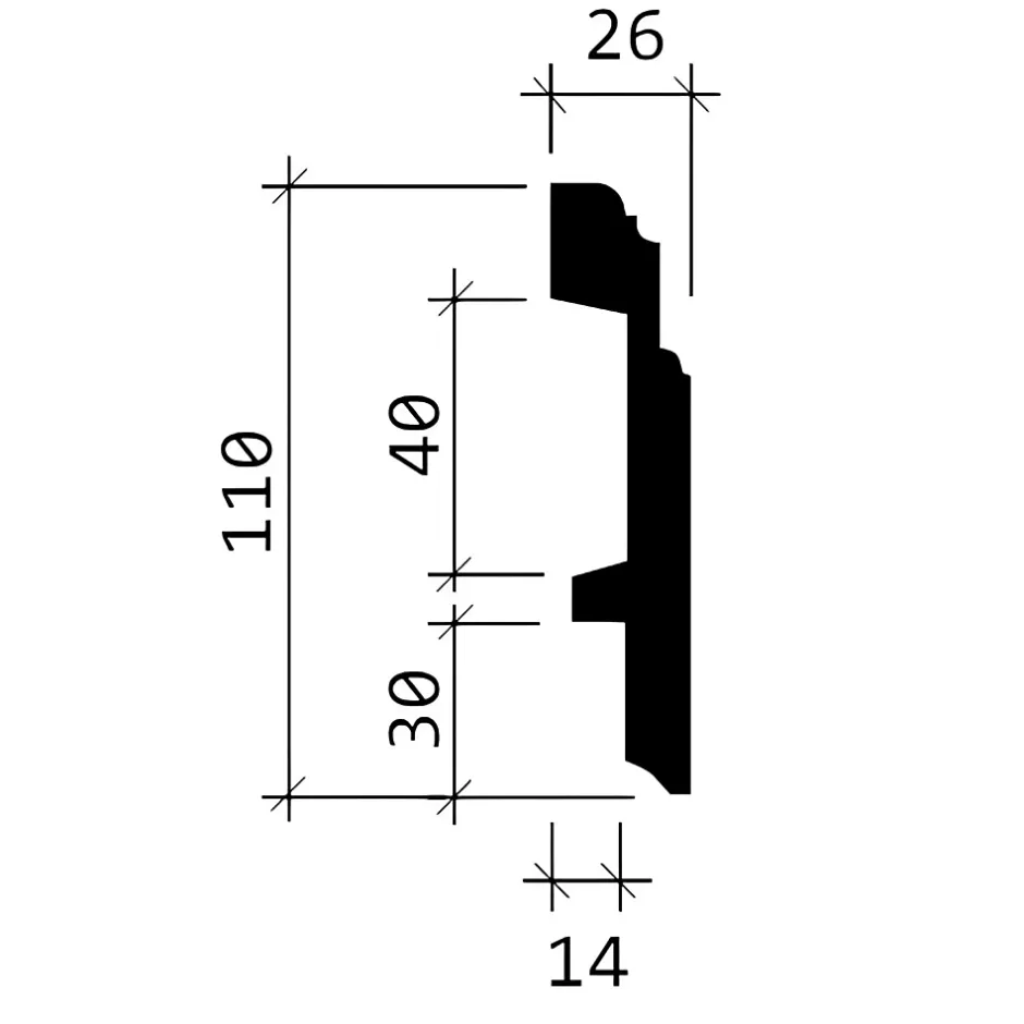 Profhome Plinthe 153101F Moulure décorative flexible