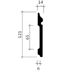 Plinthe 153108F Moulure décorative flexible-Profhome Clearance