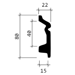 Plinthe 153107F Moulure décorative flexible-Profhome Online