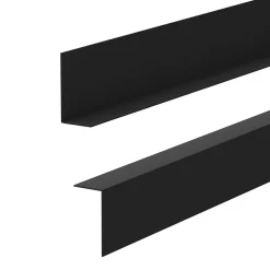 Quest Plinthe PVC rigide 20x20 mm, Plinthe murale décorative, 200 cm, noir