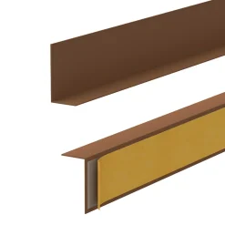 Quest Plinthe PVC rigide 50x20 mm, Plinthe murale autocollante, decorative, 200 cm, marron