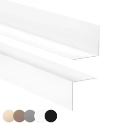 Quest Plinthe PVC rigide 25x25 mm, Plinthe murale décorative, 200 cm, blanc
