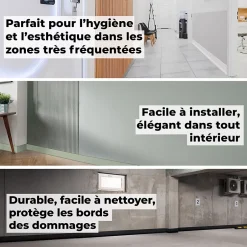 Plinthe Souple Auto-Adhésive en PVC 70x20mm, 1m, Bande Flexible, Facile à Installer, Adaptée à Toutes Surfaces, blanc-Quest Sale