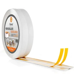 Plinthe Souple Auto-Adhésive en PVC 25x25mm, 10m, Bande Élastique pour Finitions et Étanchéité des Jonctions, blanc-Quest Hot