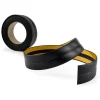 Quest Plinthe Souple Auto-Adhésive en PVC 25x15mm, 25m, Bande Élastique pour Finitions et Étanchéité des Jonctions, noir