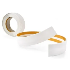 Plinthe Souple Auto-Adhésive en PVC 18x18mm, 5m, Bande Élastique pour Finitions et Étanchéité des Jonctions, blanc-Quest Hot