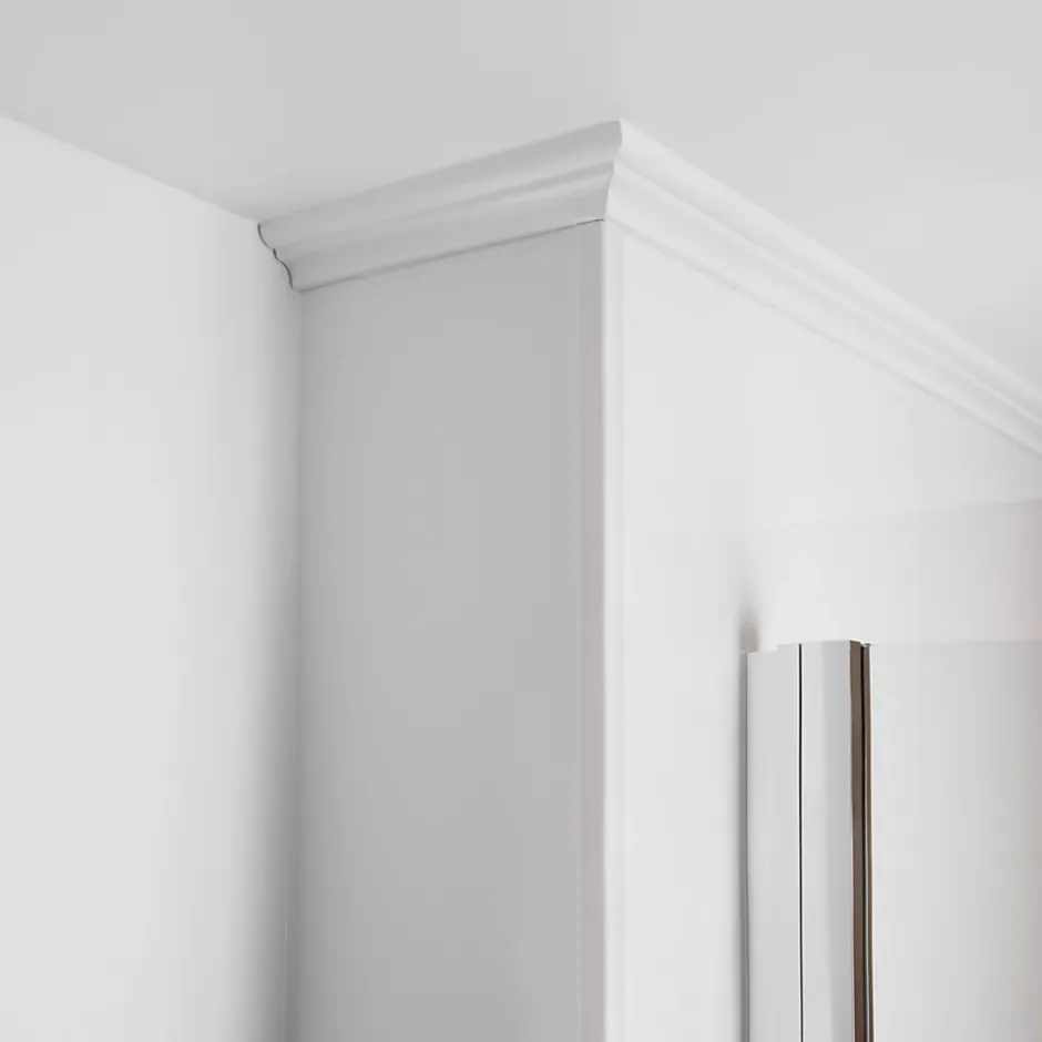 Plinthe Souple Auto-Adhésive en PVC 18x18mm, 5m, Bande Élastique pour Finitions et Étanchéité des Jonctions, blanc-Quest Hot