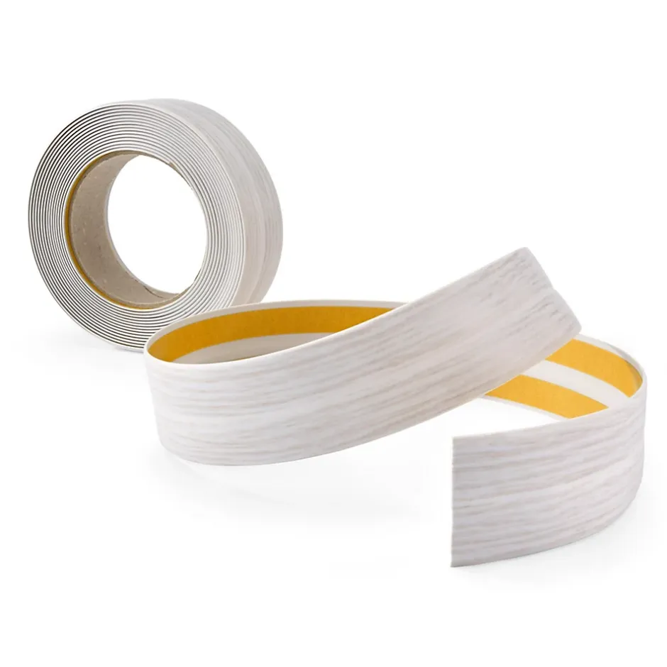 Quest Plinthe Souple Auto-Adhésive en PVC 25x25mm, 15m, Bande Élastique pour Finitions et Étanchéité des Jonctions, bouleau