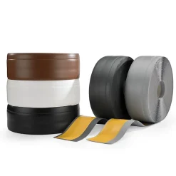 Plinthe Souple Auto-Adhésive en PVC 70x20mm, 20m, Bande Flexible, Facile à Installer, Adaptée à Toutes Surface, noir-Quest Discount