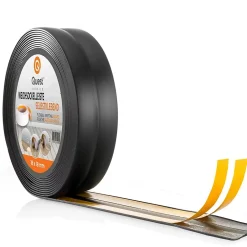 Quest Plinthe Souple Auto-Adhésive en PVC 30x30mm, 10m, Bande Élastique pour Finitions et Étanchéité des Jonctions, noir