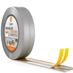 Plinthe Souple Auto-Adhésive en PVC 25x15mm, 10m, Bande Élastique pour Finitions et Étanchéité des Jonctions, argent-Quest Online