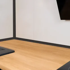 Quest Plinthe Souple Auto-Adhésive en PVC 15x15mm, 10m, Bande Élastique pour Finitions et Étanchéité des Jonctions, noir