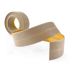 Quest Plinthe Souple Auto-Adhésive en PVC 18x18mm, 25m, Bande Élastique pour Finitions et Étanchéité des Jonctions, beige