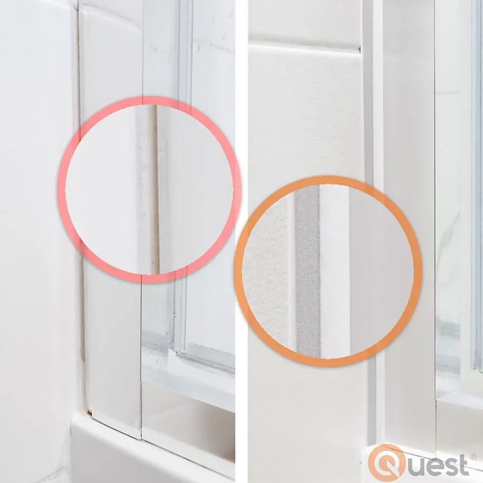 Quest Plinthe Souple Auto-Adhésive en PVC 18x18mm, 15m, Bande Élastique pour Finitions et Étanchéité des Jonctions, gris clair