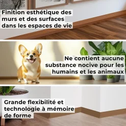 Plinthe Souple Auto-Adhésive en PVC 32x23mm, 25m, Bande Flexible, Facile à Installer, sur Toutes les Surfaces, chêne rustique-Quest Clearance