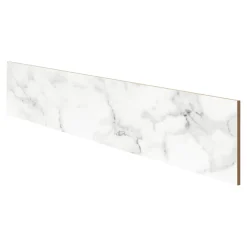 GoodHome Plinthes en carrelage effet marbre blanc mat L.60 x l.7,5 cm x ép.8,5 mm, Aruma