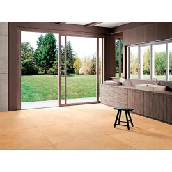 Plinthes pour Carrelage grès cérame effet terrazzo Wind - Miel - Plinthe 50x7.5cm boîte de 0.51 ml - Miel-Gioia Materia Best