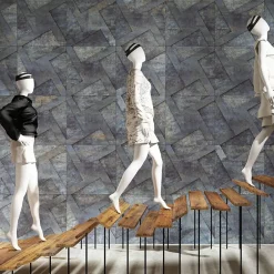 Plinthes pour Carrelage grès cérame effet métal Alchemy 7.0 - Bleu - Plinthe 60x7.5 cm boîte de 0.54 ml - Bleu-Gioia Materia