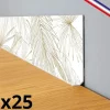 Plinthes PVC adhésives décoratives pour sol - Lot de 25 - 200x8 cm (50m) motif floral marron-99Deco Best