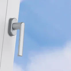 Acbat Poignée alu anodisé aspect inox Hamburg pour fenêtre L.129mm