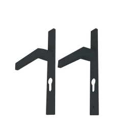 Poignée alu carré cylindre gris pour porte fenêtre pvc gris-GoodHome Sale