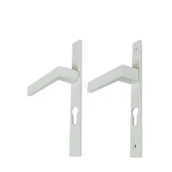 GoodHome Poignée alu carré cylindre blanc pour porte fenêtre pvc blanc