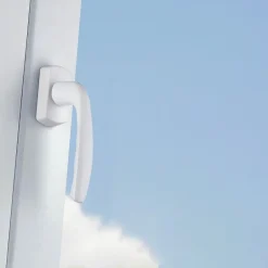 Acbat Poignée alu laqué blanc New York pour fenêtre L.128mm