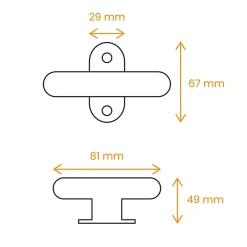 Cadap Poignée de Crémone, Aluminium, Noir laqué, pour Fenêtre, Ouverture et Fermeture