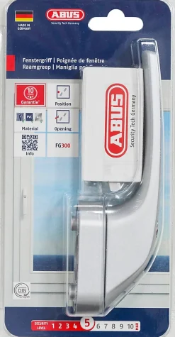 Abus Poignée de fenêtre avec clé grise