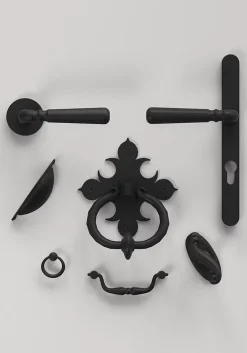 GoodHome Poignée de fenêtre Kilhog noir l.3,2 x H.7,9 x P.5 cm