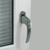 Poignée de fenêtre Minianc avec clé PVC fer aluminium gris l.2,9 x H.15,4 x P.6 cm