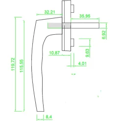 Poignée de fenêtre oscillo-battante PVC laqué blanc RAL 9016-Secury-T Sale