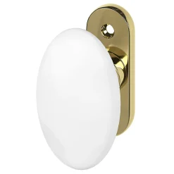 GoodHome Poignée de fenêtre Vras mat blanc l.4,2 x H.6,7 x P.5,4 cm