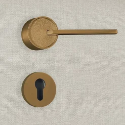 Katchmee Poignée de porte design à cylindre finition aspect bronze Gulia -