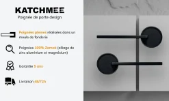 Katchmee Poignée de porte design finition aspect or rose Livia -