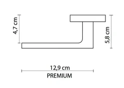 Poignée de porte d'intérieur Premium chrome Chêne Gris à condamnation-Reivilo Sale