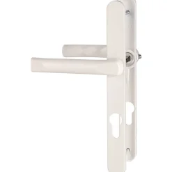 Hoppe Poignée de porte fenêtre - Tokyo - Et Cie - Blanc pur - Clé I - 195 mm - Épaisseur de porte : 68 à 72 mm