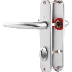 Hoppe Poignée de porte intérieure - San diego - Et Cie - Gris argent - Condamnation - 165 mm