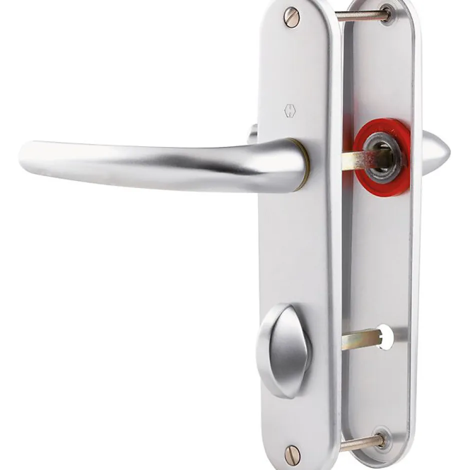 Hoppe Poignée de porte intérieure - San diego - Et Cie - Gris argent - Condamnation - 165 mm