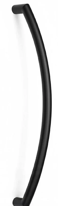 Poignée de tirage Diamètre 32 mm - Entraxe350 mm - INOX 304 Laqué RAL 9005 Noir Mat-Hardwarexchange Discount