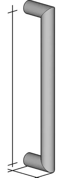 Hardwarexchange Poignée de tirage Diamètre 30 mm - Entraxe350 mm - INOX 304 poli