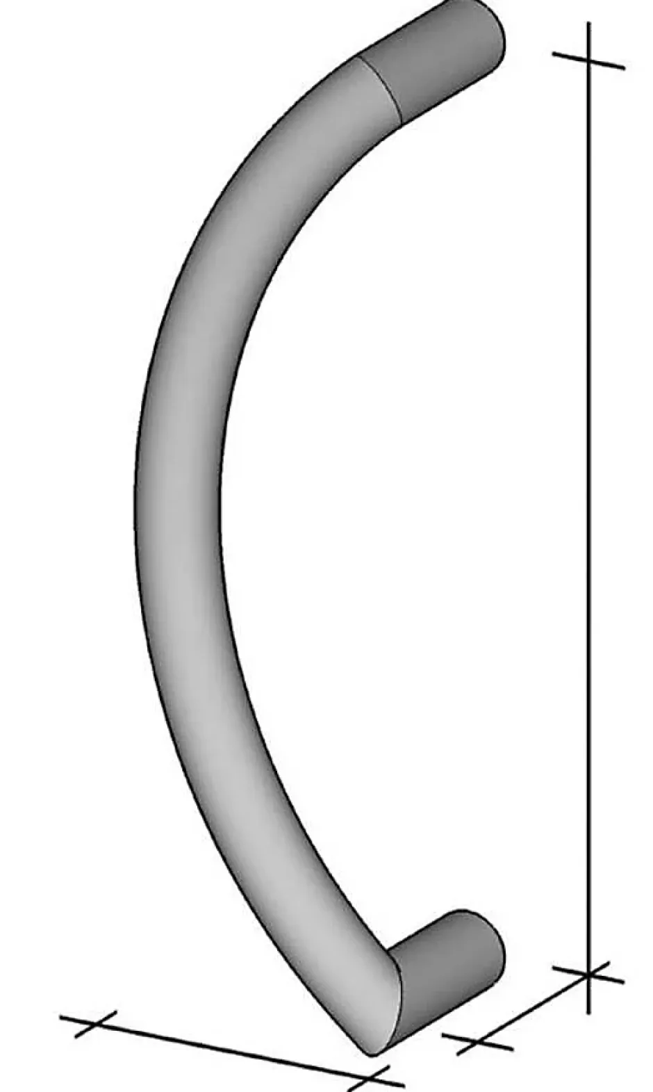 Poignée de tirage Diamètre 32 mm - Entraxe350 mm - INOX 304 satiné-Hardwarexchange Discount