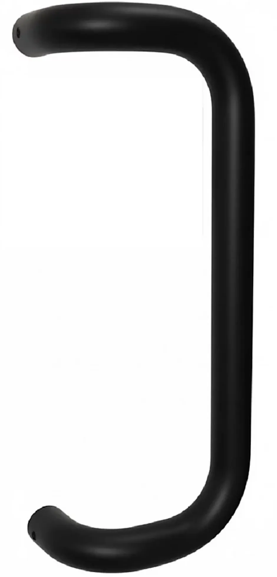 Hardwarexchange Poignée de tirage Diamètre 32 mm - Entraxe350 mm - INOX 304 Laqué RAL 9005 Noir Mat