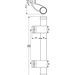 Poignée de tirage noire - Diamètre 35 x 350 mm - DIVA 10 - La croisée DS-La Croisee Ds Sale