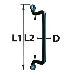 Poignée fil à patte acier noir Afbat Ø8 mm L.140mm-Afbat - Tb Industrie Sas Hot