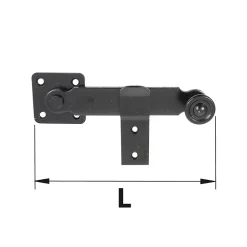 Poignée fléau avec support noir acier L.160 mm Afbat-Afbat - Tb Industrie Sas