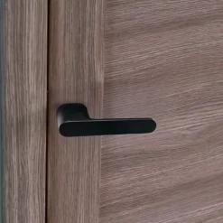 Secury-T Poignées de porte sur rosace oblongue noir mat - Modèle Marina