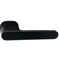 Secury-T Poignées de porte sur rosace oblongue noir mat - Modèle Marina